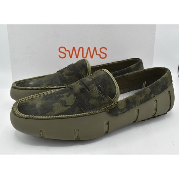 SWIMS‎ Mens Size 9 Luxe Driver Hickory Green Camo Camouflage Loafers Shoes main image 9
